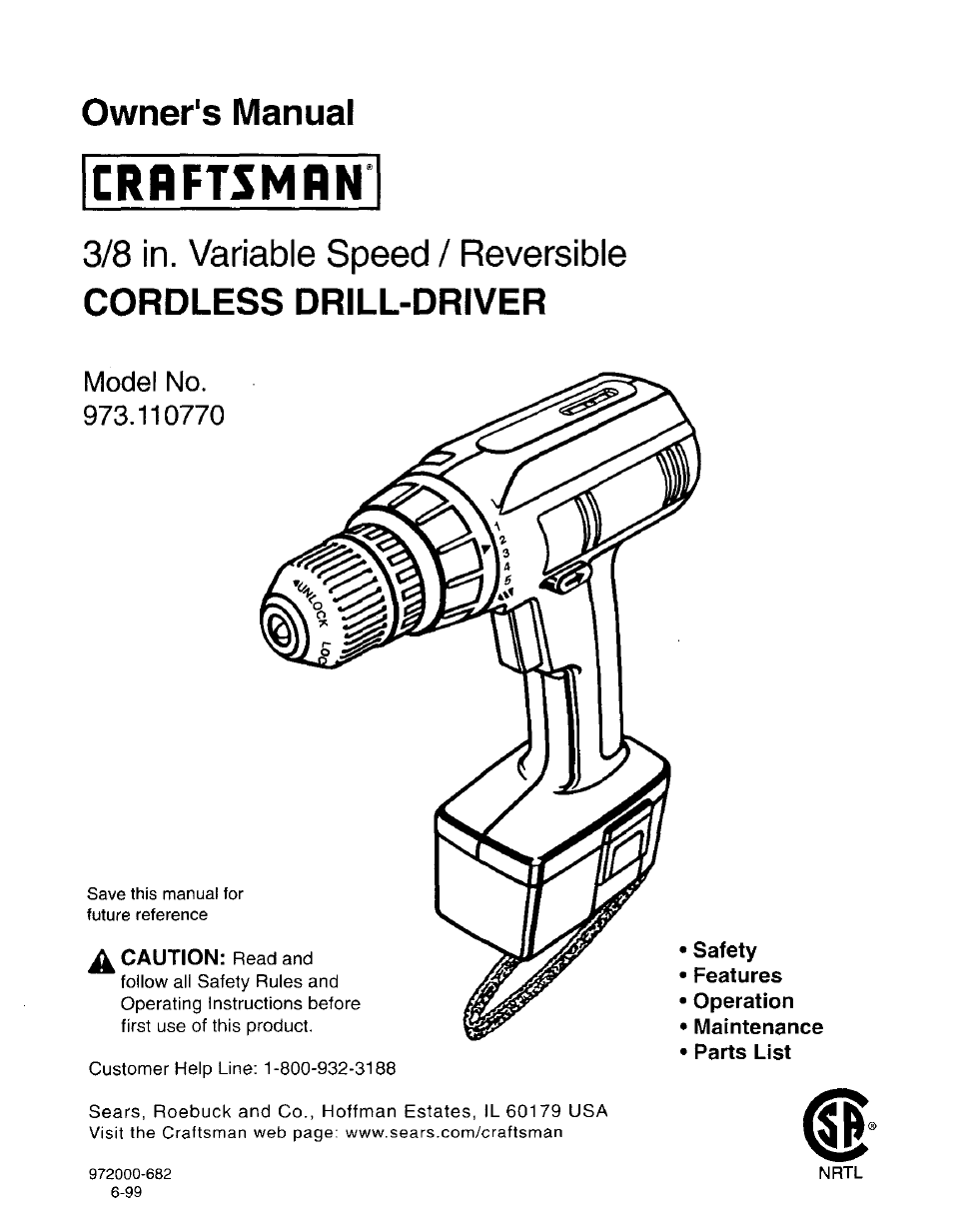 Craftsman 973.110770 User Manual | 16 pages