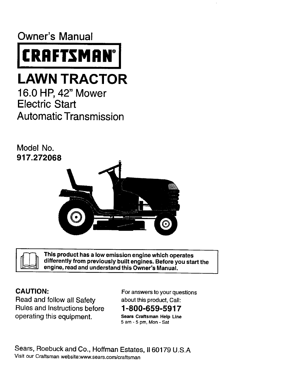 Craftsman 917.272068 User Manual | 64 pages