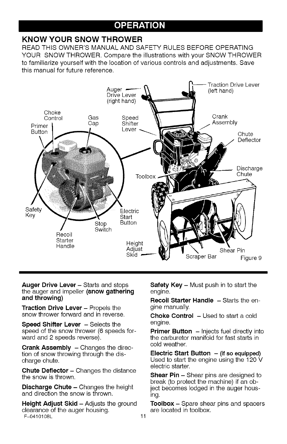 Operation | Craftsman 536.881800 User Manual | Page 11 / 100