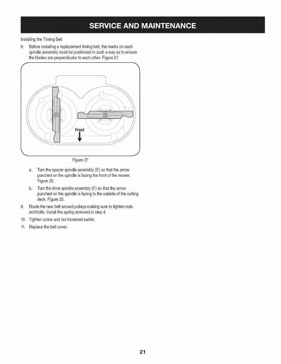 Service and maintenanc | Craftsman 247.887330 User Manual | Page 21 / 72