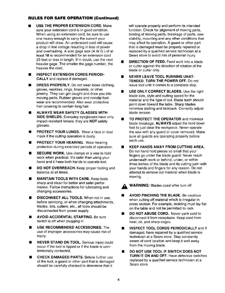 Craftsman 315.216360 User Manual | Page 4 / 26