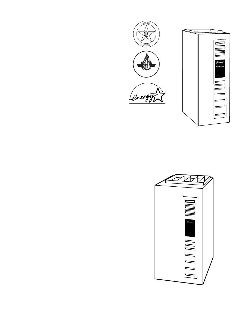 Carrier 58MTA User Manual | Page 2 / 12 | Also for: 58MXA, 58MCA, 58MVP
