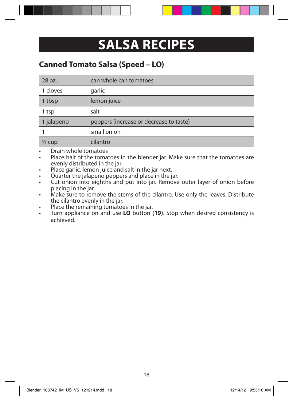 Salsa recipes, Fresh tomato salsa (speed – lo), Canned tomato salsa