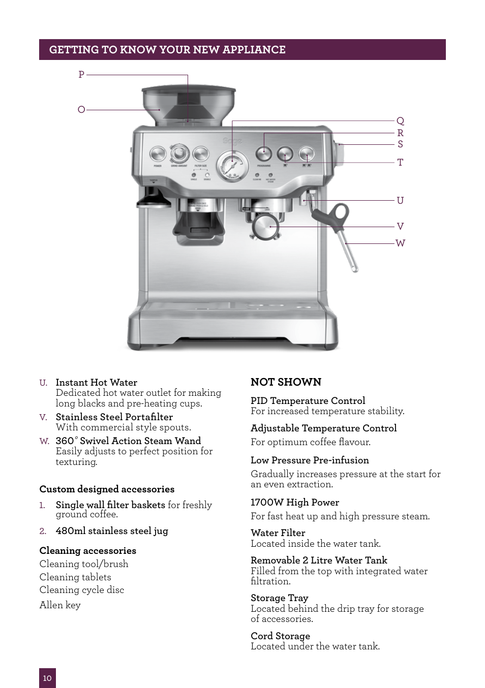 Sage Barista Express BES870UK User Manual Page 11 / 36