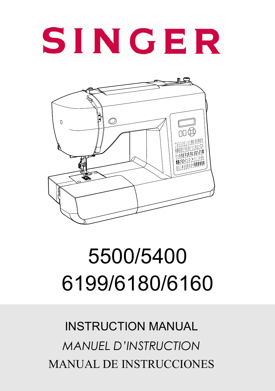SINGER 6199 User Manual | 64 pages | Also for: 6180, 6160, 5400, 5500