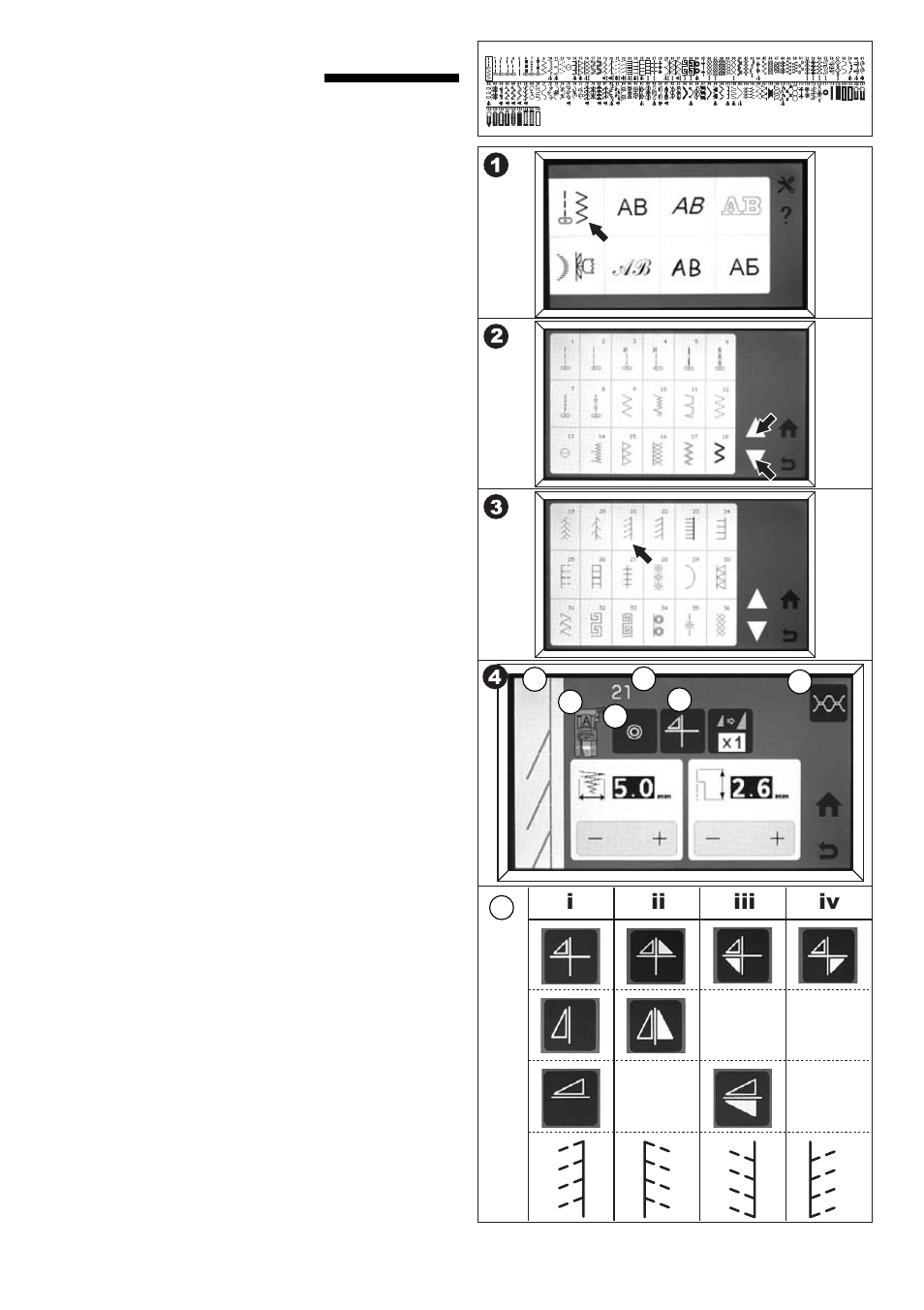 Singer 9985 Stitch Chart