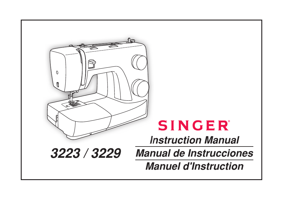SINGER 3229 SIMPLE User Manual | 62 pages | Also for: 3223 SIMPLE