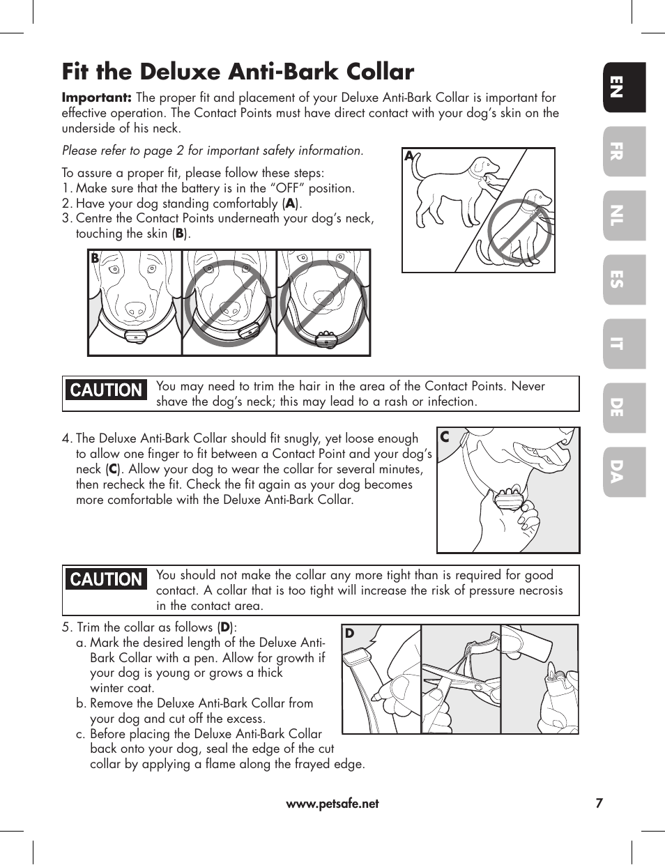 Fit the deluxe antibark collar Petsafe Elite Big Dog Bark Control User Manual Page 7 / 88