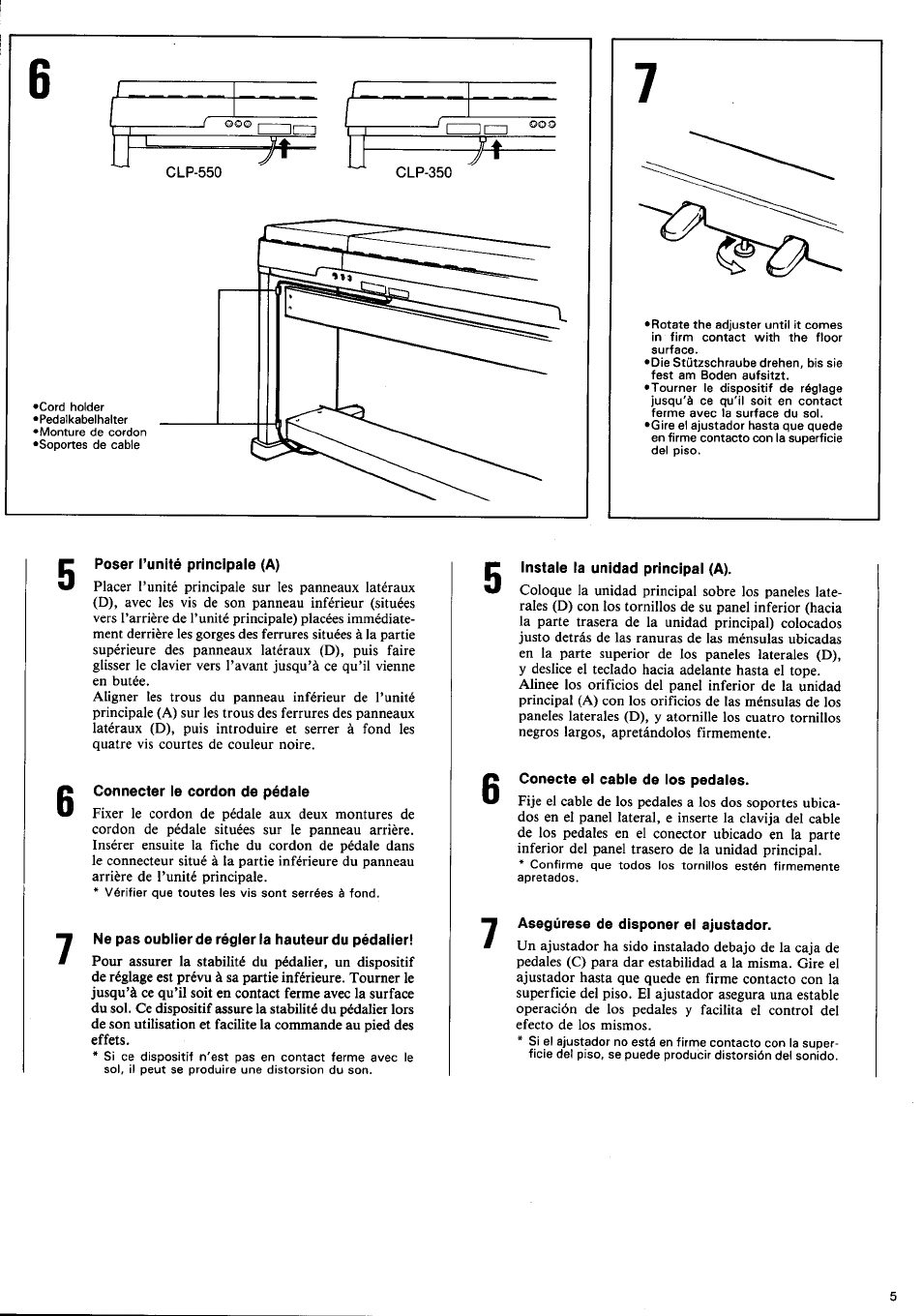 Yamaha CLP-350 User Manual | Page 7 / 19 | Also for: CLP-550