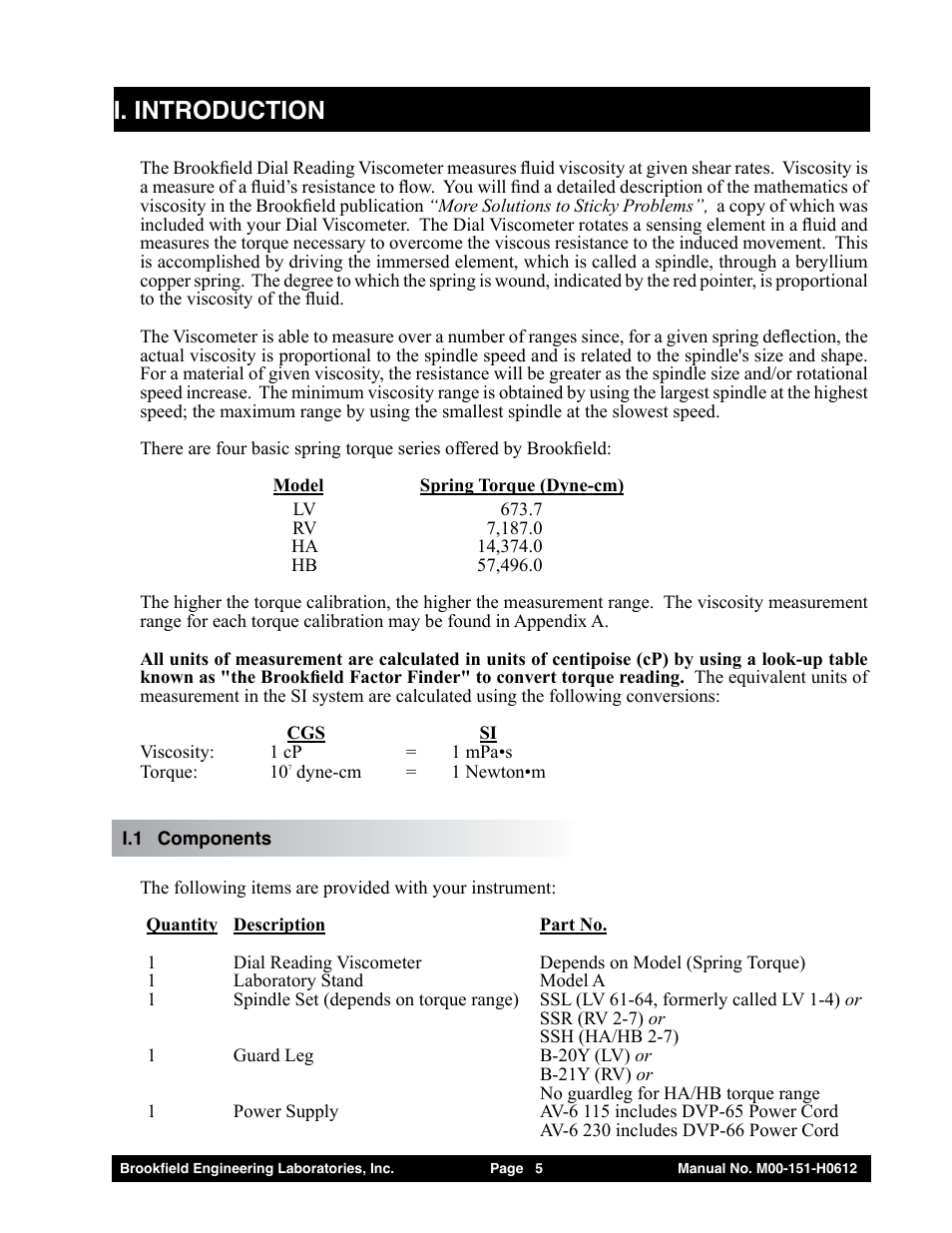 Brookfield Viscometer Spindle Conversion Chart