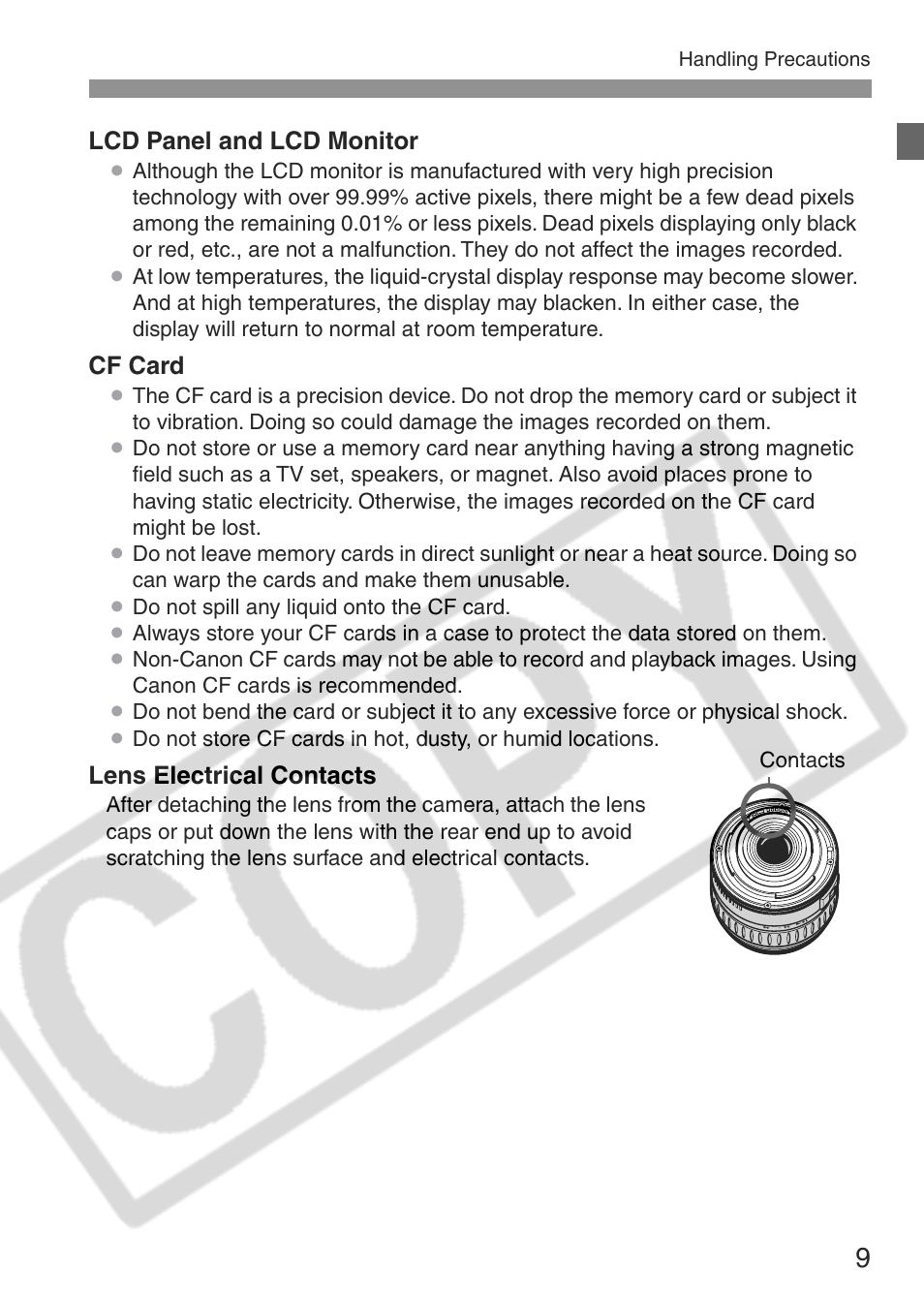 Canon EOS Rebel XT User Manual | Page 9 / 172 | Also for: EOS 350D