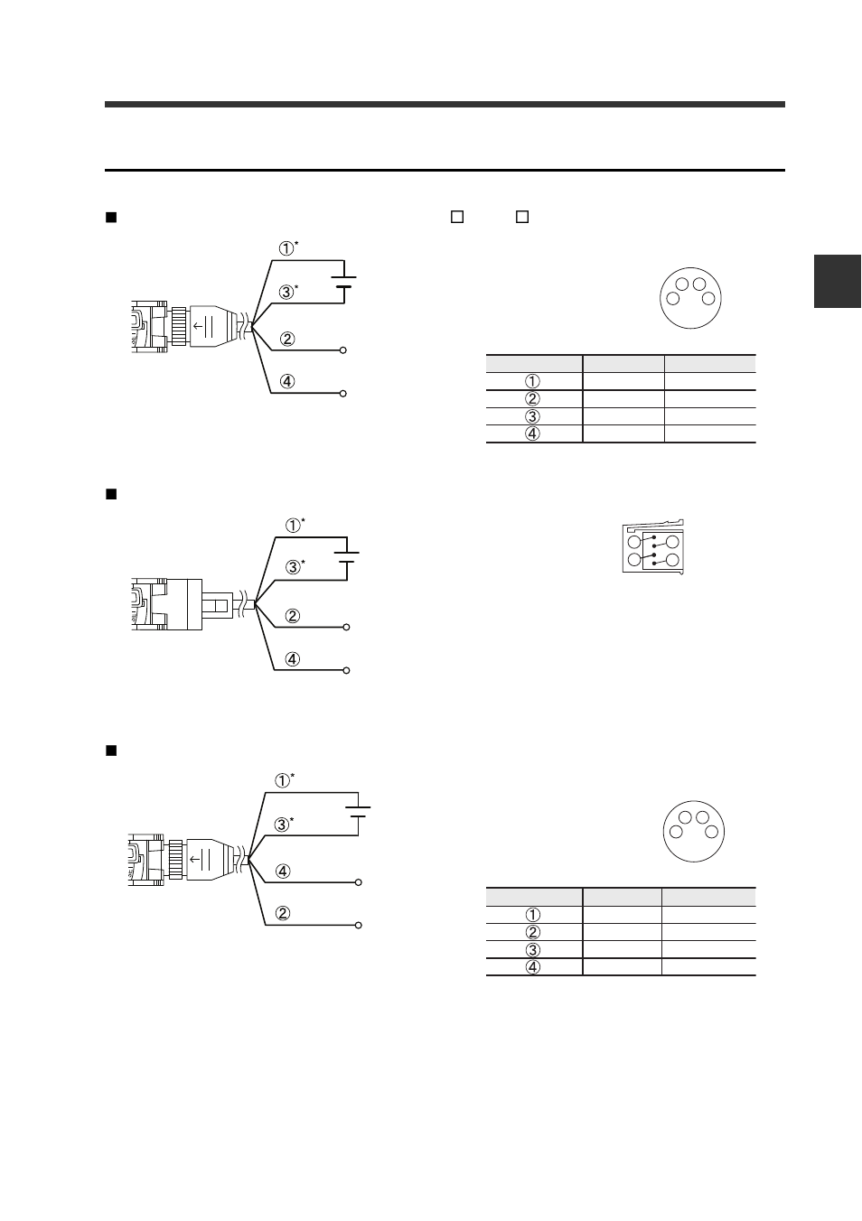 Wiring diagrams for m8/e-con connector types | KEYENCE FS-N10 Series