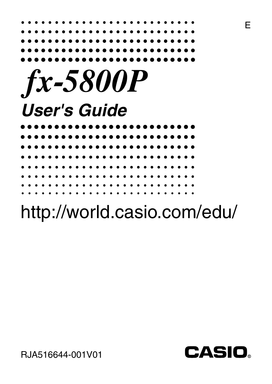 Casio fx-5800P User Manual | 147 pages