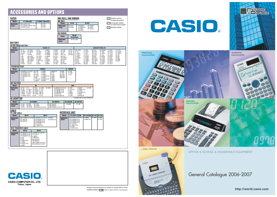 Casio Electronic Calculator User Manual | 16 pages