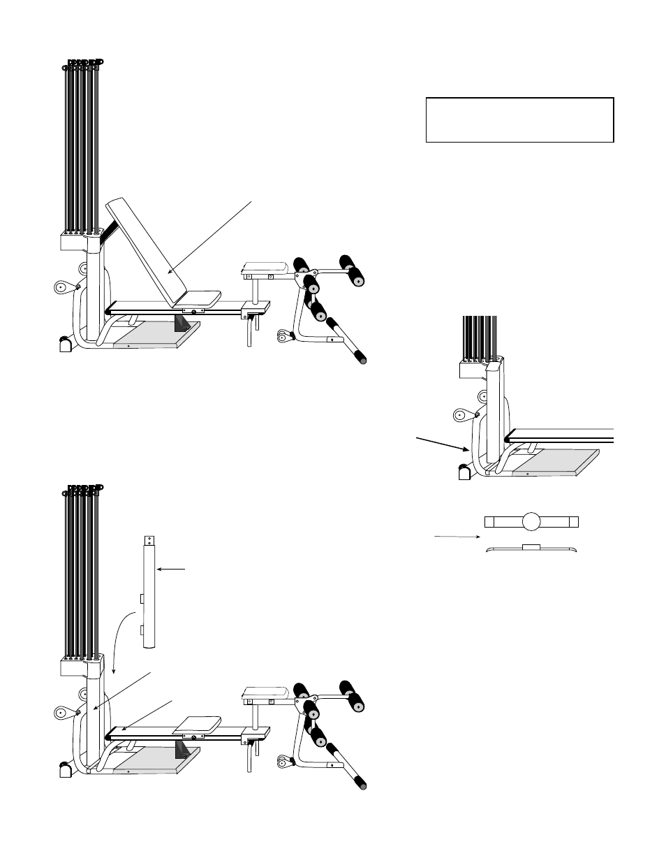 Installing the lat pulldown attachment step 1, Step 3, Step 2 | Bowflex