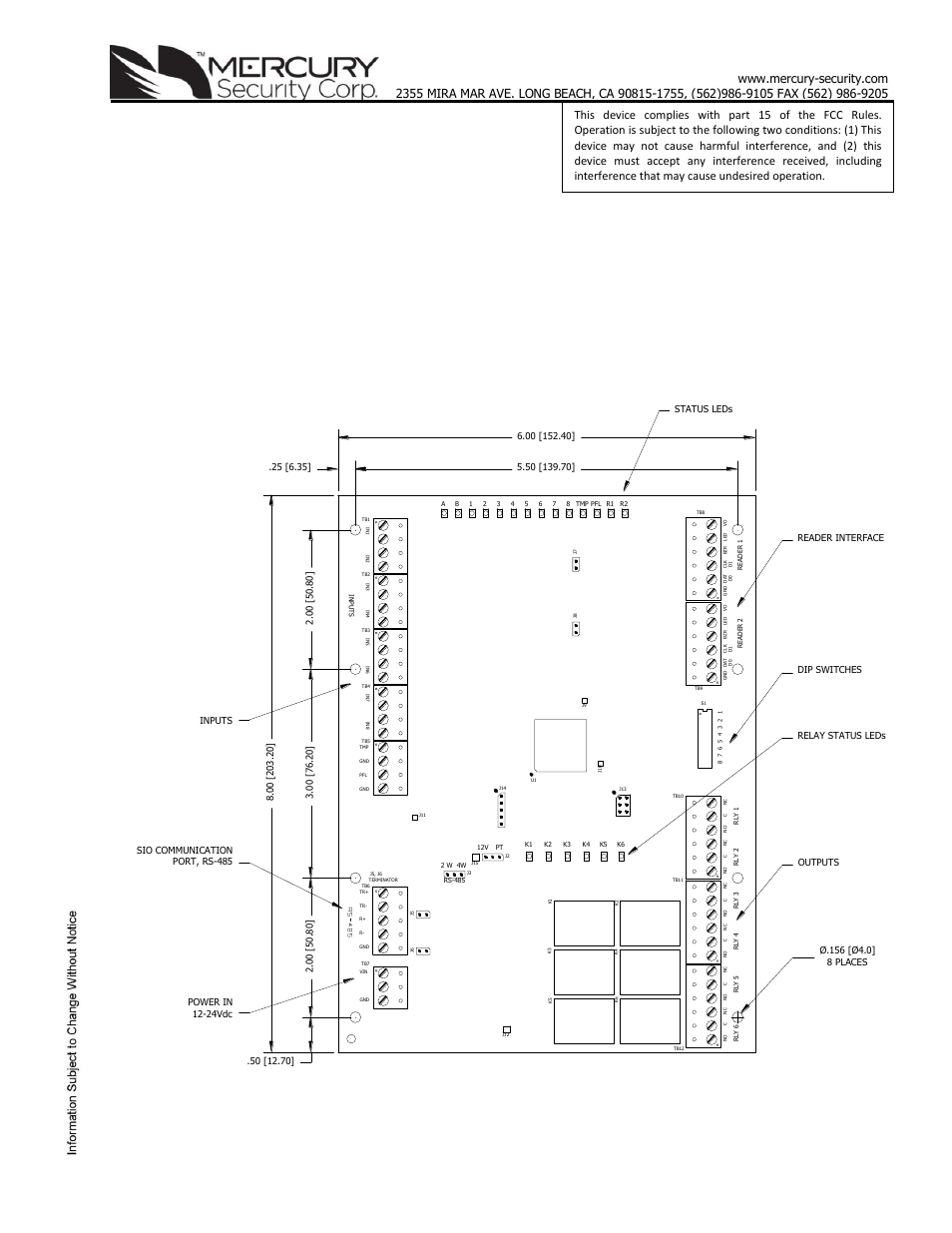 Keri Systems MR52 User Manual | 7 pages