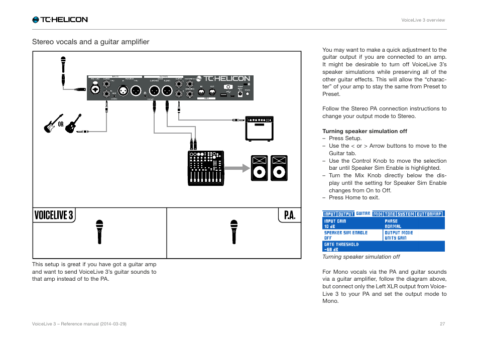 TC-Helicon VoiceLive 3 - Reference Manual User Manual | Page 29 / 127