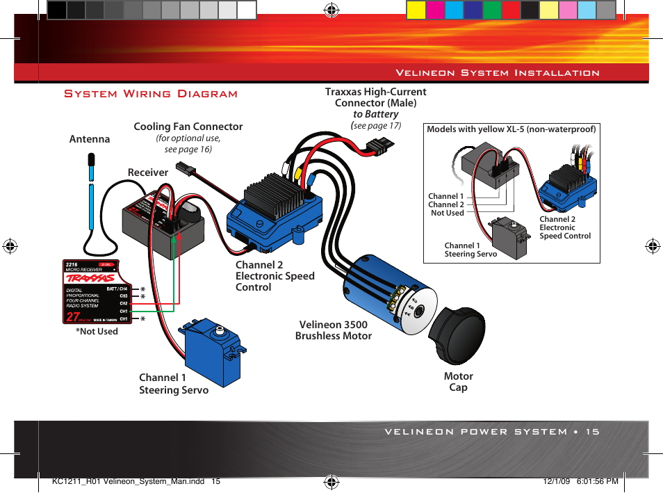 System wiring diagram | Traxxas 3351 Velineon 3500 User Manual | Page