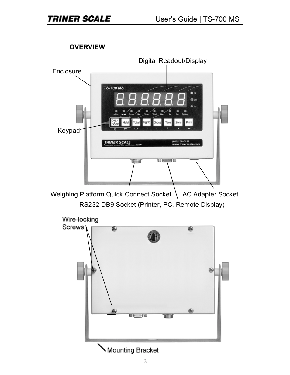 Triner Scale TS 700-MS Series 2 User Manual | Page 5 / 24