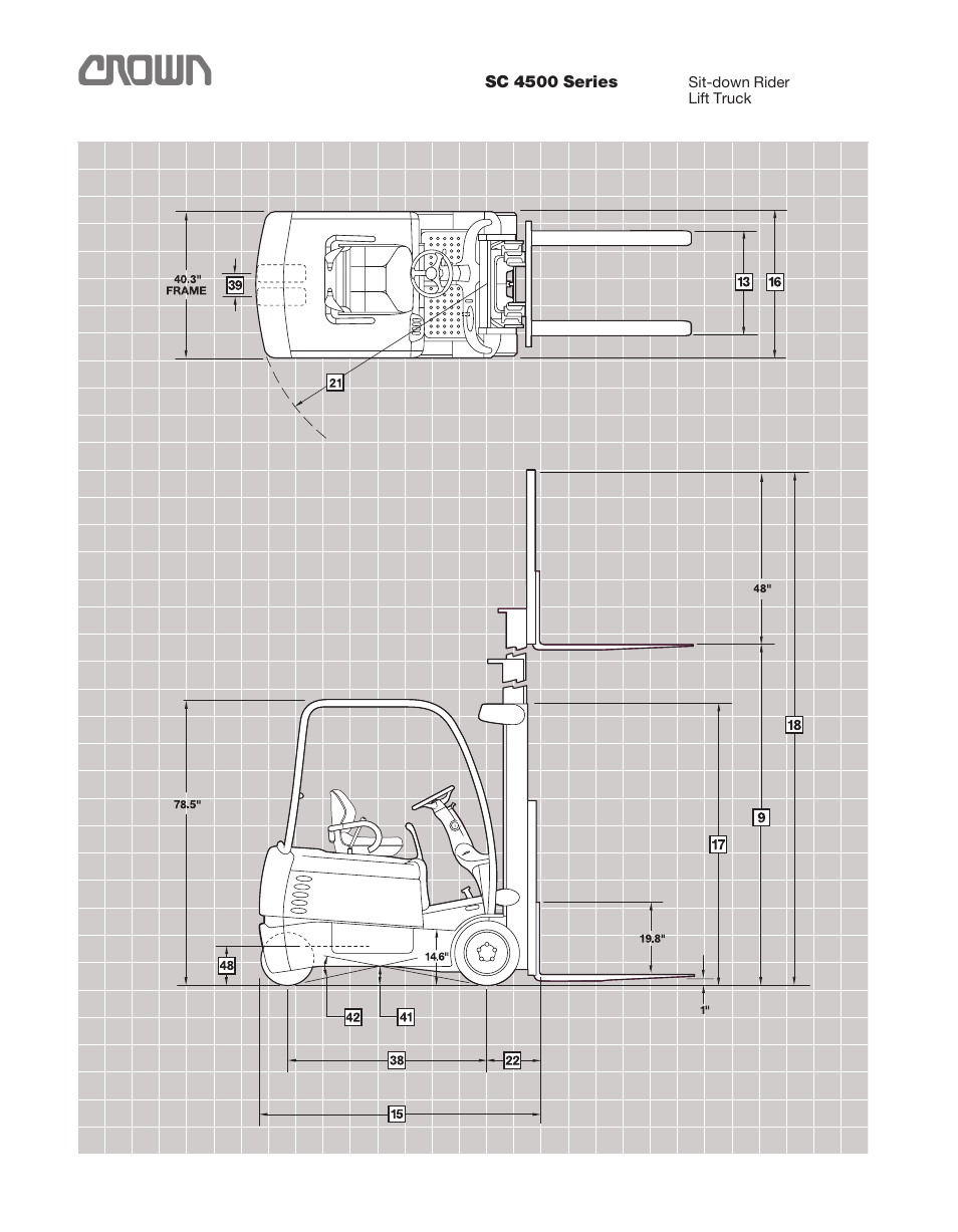 Crown Equipment Sit-down Rider Lift Truck SC 4500 Series User Manual
