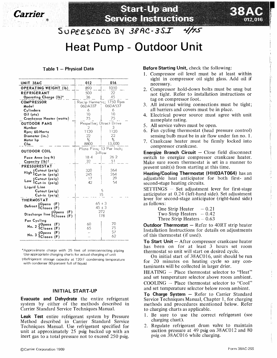 Carrier Heat Pump Charging Chart