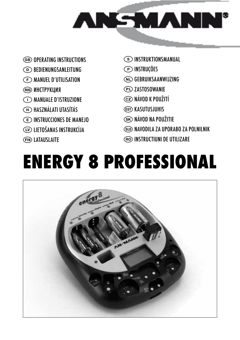 ANSMANN 5207313 Energy 8 professional User Manual | 41 pages