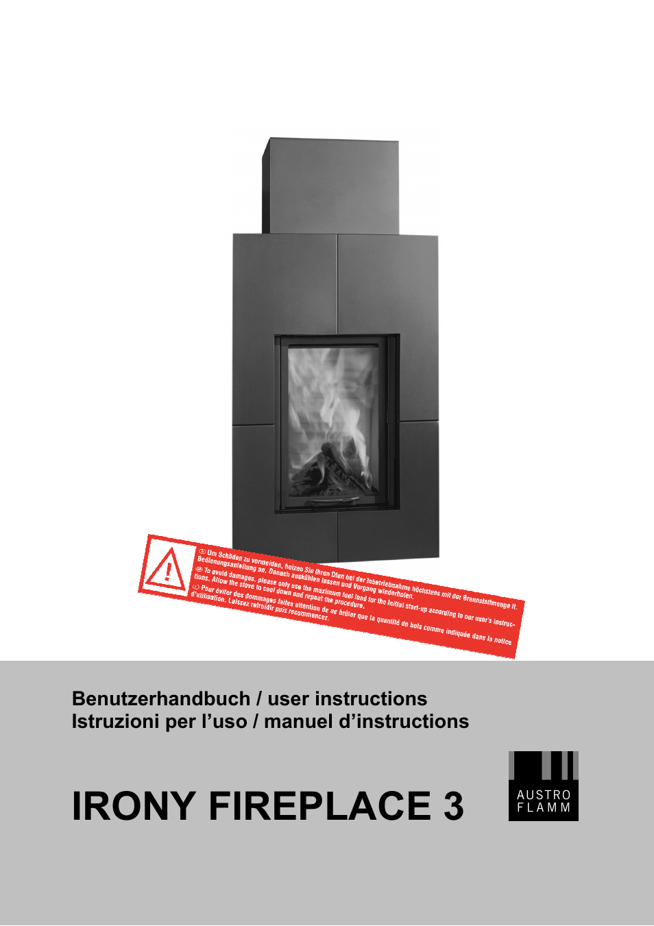 Austroflamm Irony Fireplace 3 User Manual | 16 pages