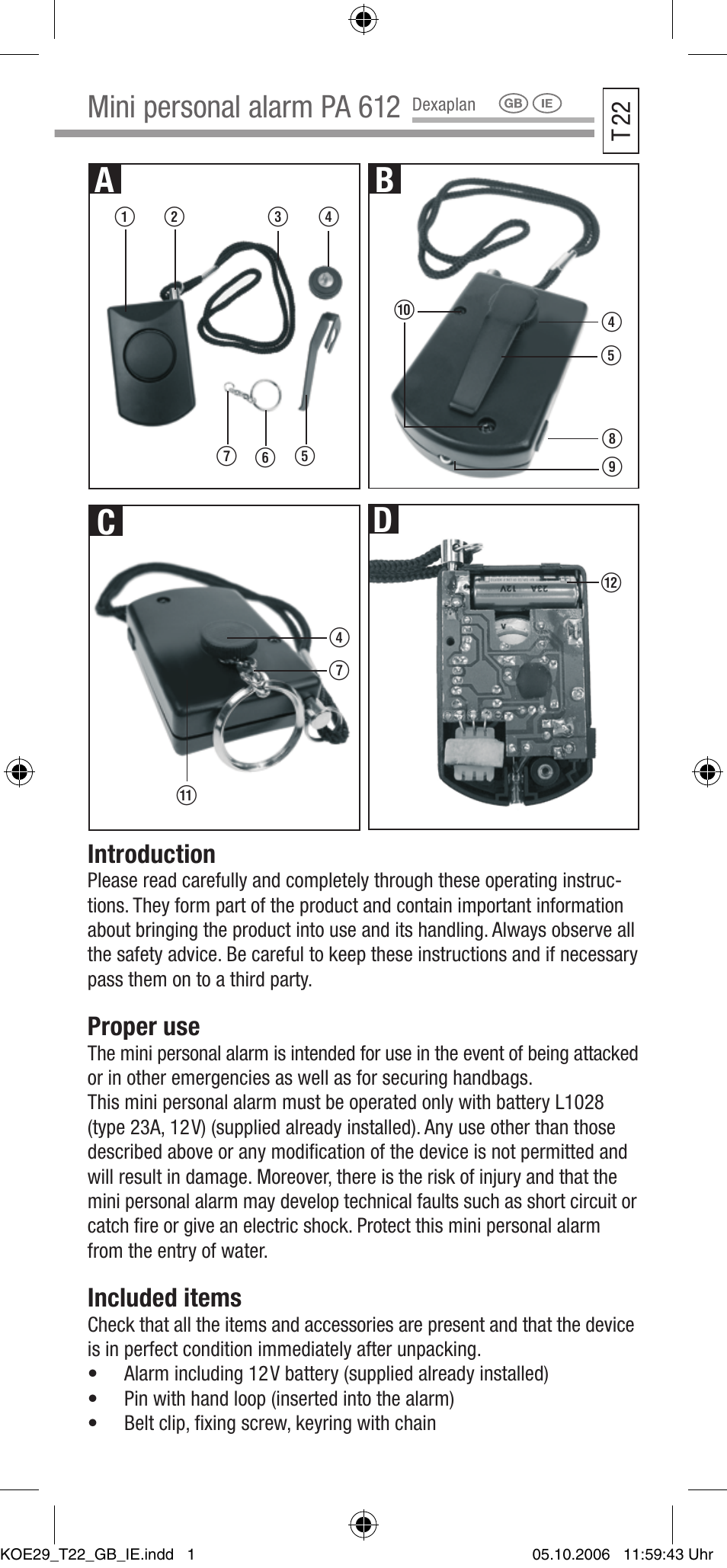Dexaplan PA 612 User Manual | 4 pages