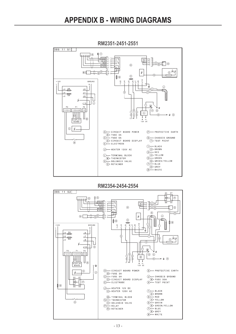 Appendix b - wiring diagrams | Dometic RM2852 User Manual | Page 13 / 16