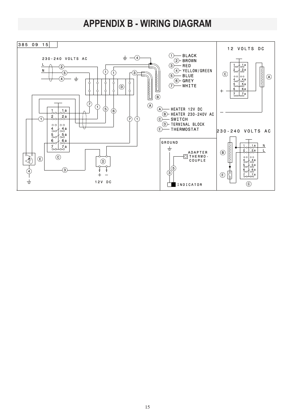 Appendix b - wiring diagram | Dometic RM2553 User Manual | Page 15 / 16