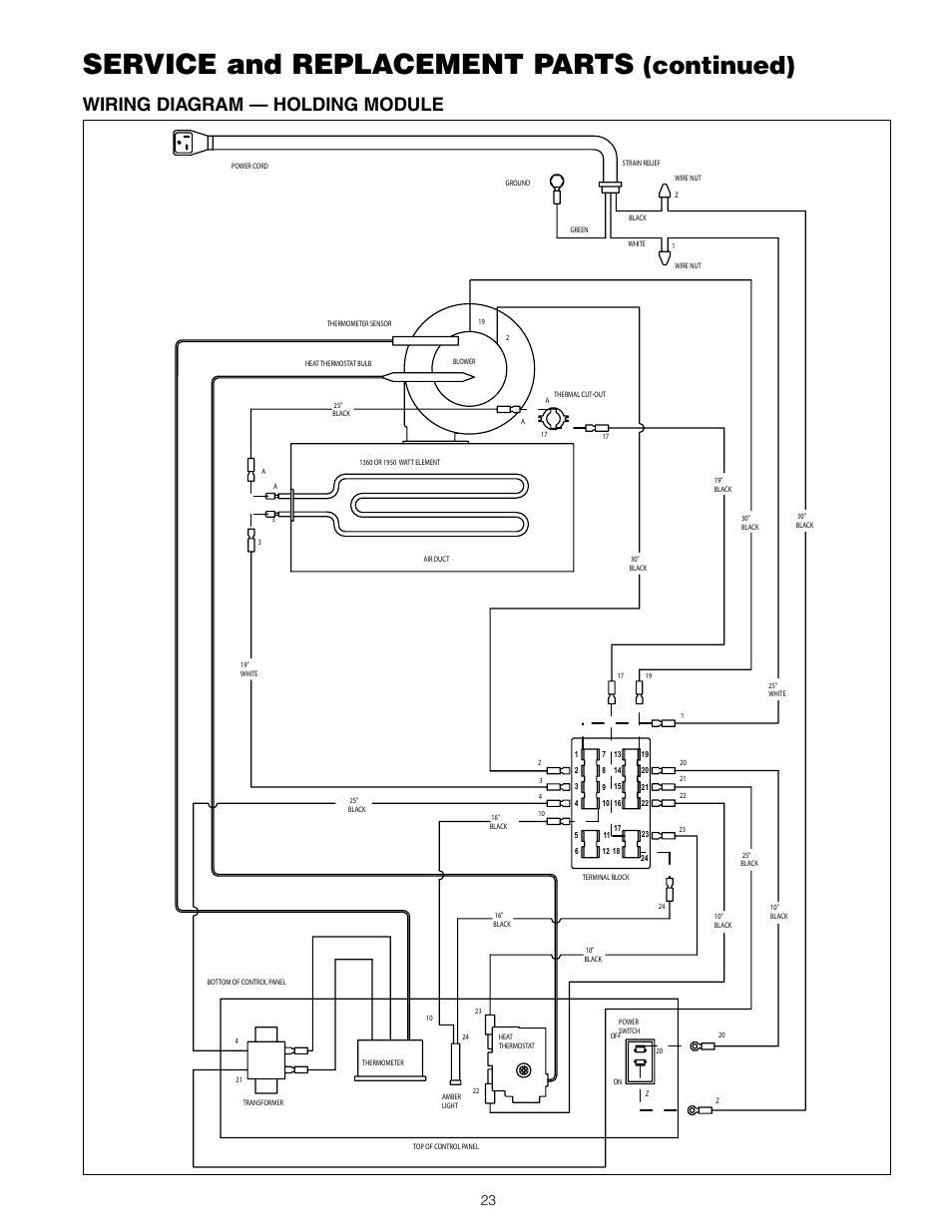 Service And Replacement Parts  Continued   Wiring Diagram