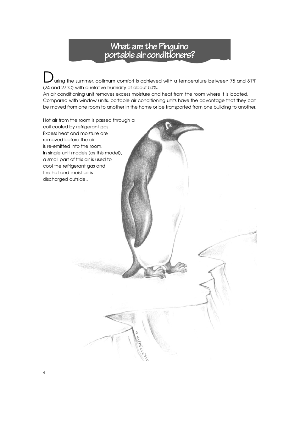 What are the pinguino portable air conditioners | DeLonghi PINGUINO PAC