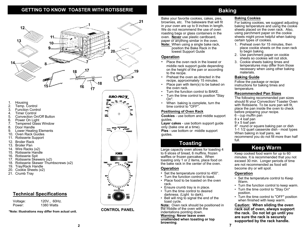 Euro Pro Convection Oven Manual