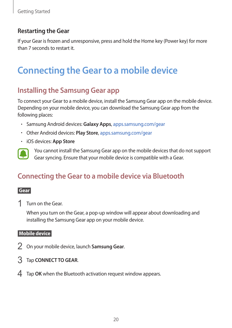connecting samsung gear s3 to iphone