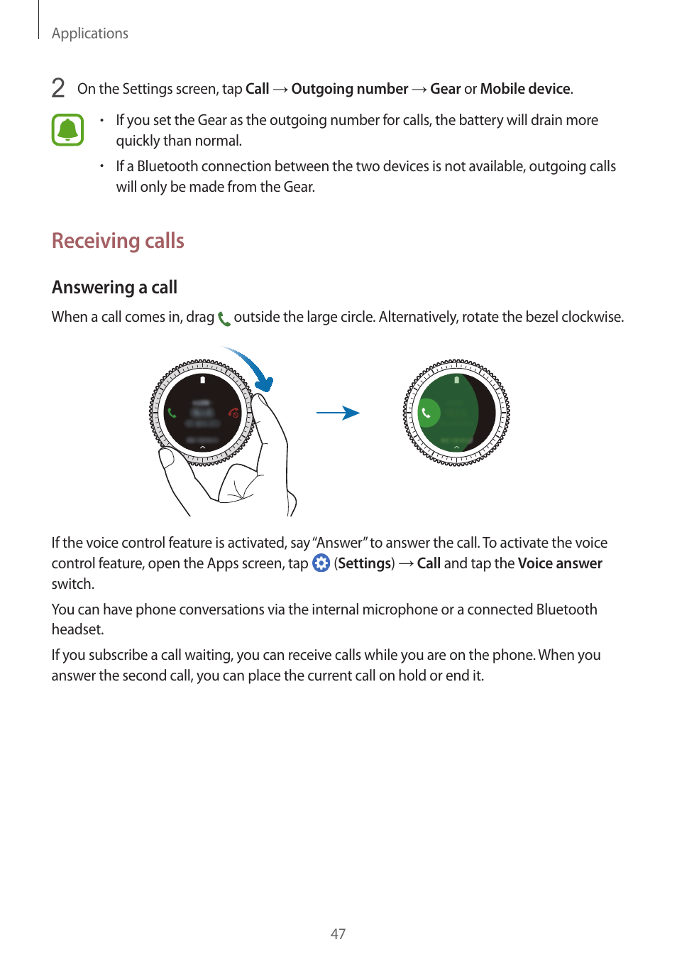 gear s3 not receiving texts