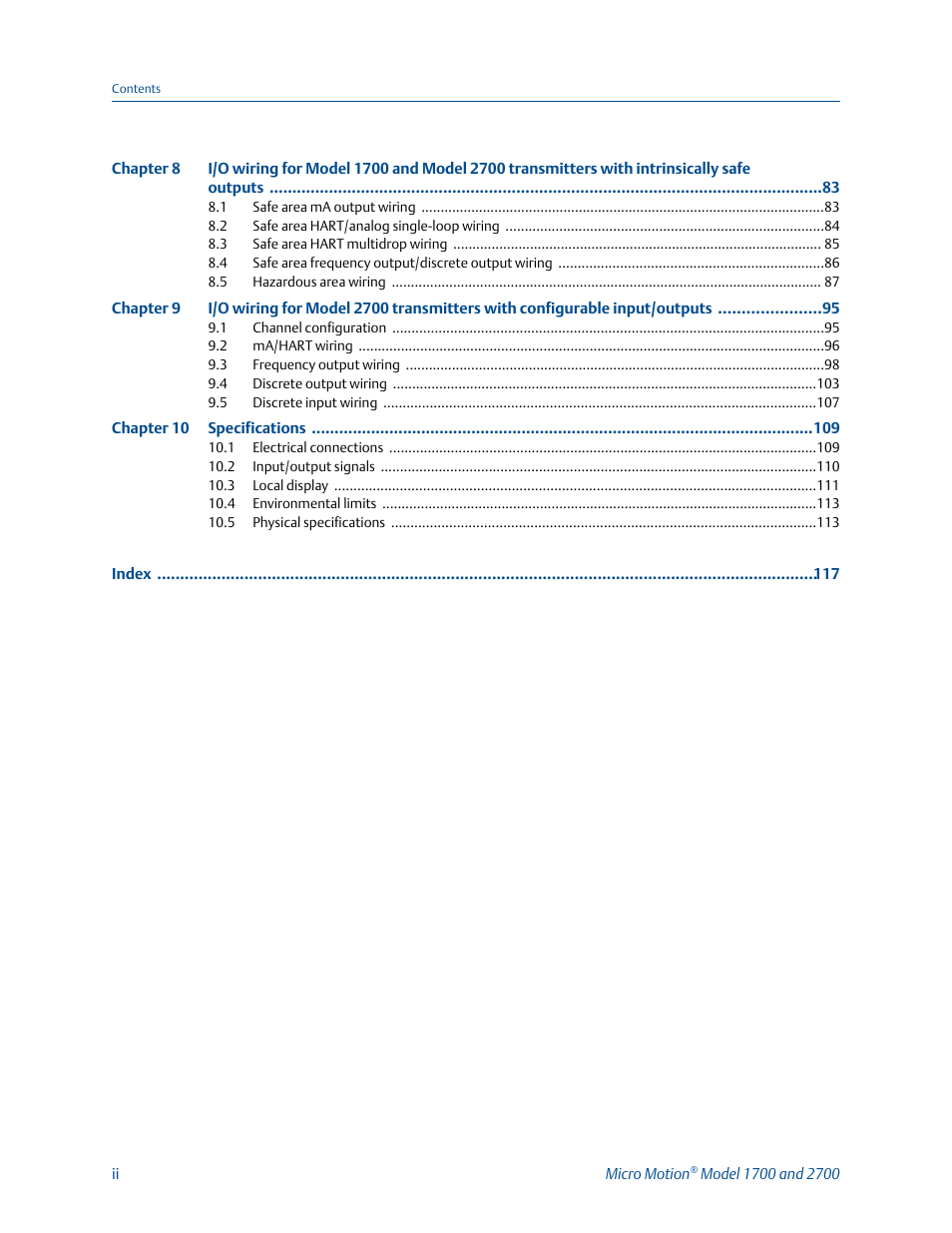 Emerson MICRO MOTION 1700 User Manual | Page 4 / 124 | Also for: MICRO