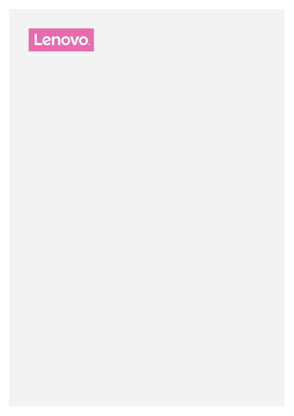 Lenovo Yoga Tab 3 10 User Manual