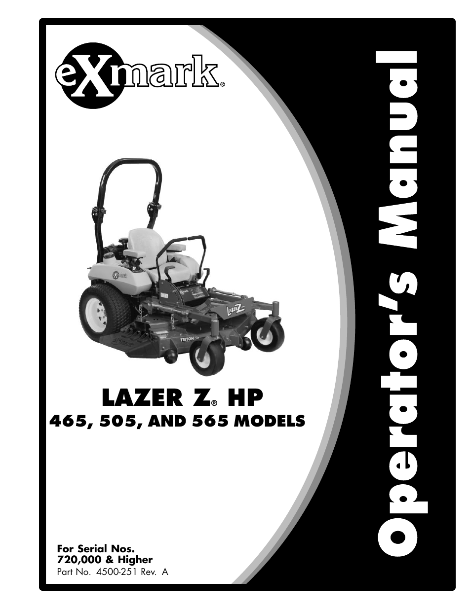 Exmark Lazer Z HP 565 User Manual | 48 pages | Also for: Lazer Z HP 465