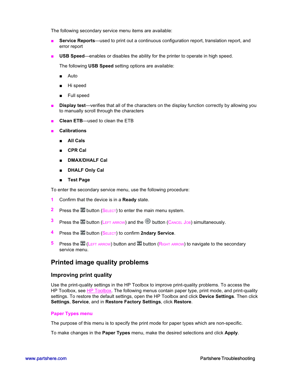 Printed image quality problems | HP 2600n User Manual | Page 23 / 52