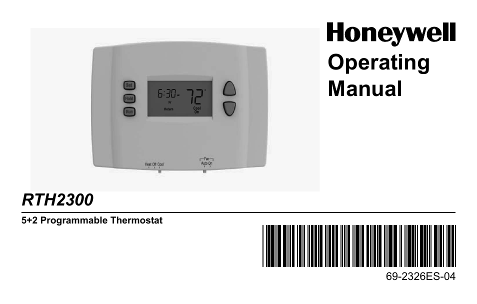 Honeywell RTH2300 User Manual | 44 pages