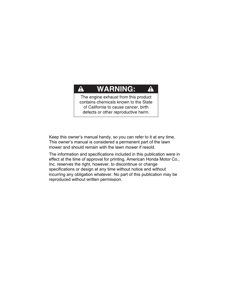 HONDA HRX217HXA User Manual | Page 2 / 86 | Also for: HRX217HMA