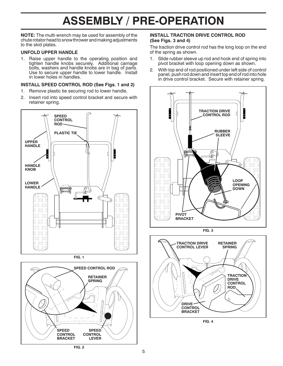 Assembly / pre-operation | Husqvarna 924SB User Manual | Page 5 / 40