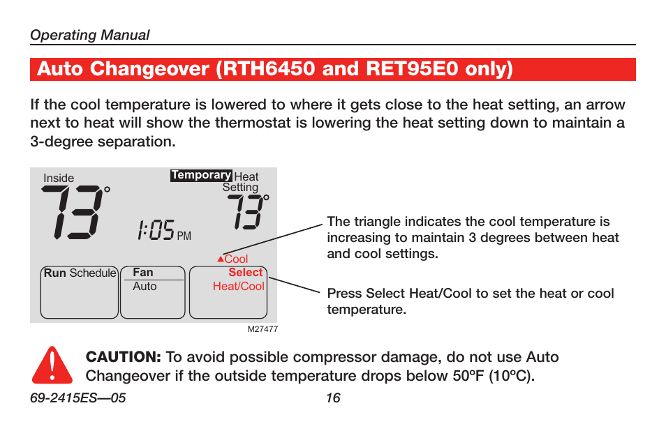 Honeywell RTH6350 User Manual | Page 18 / 56 | Also for: RTH6450
