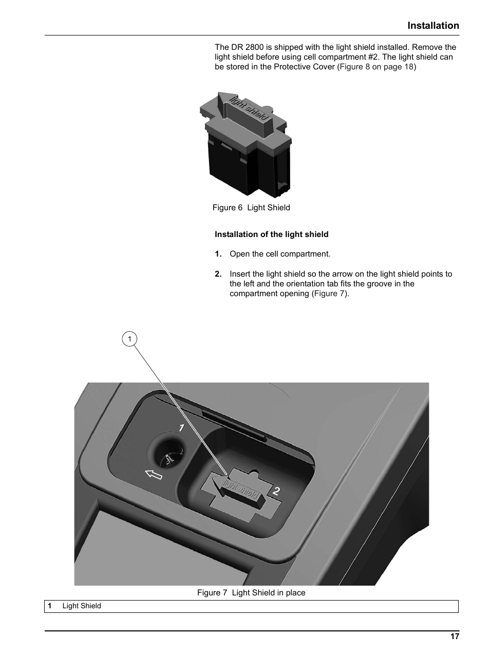 Installation Hach Portable Spectrophotometer DR 2800 User Manual
