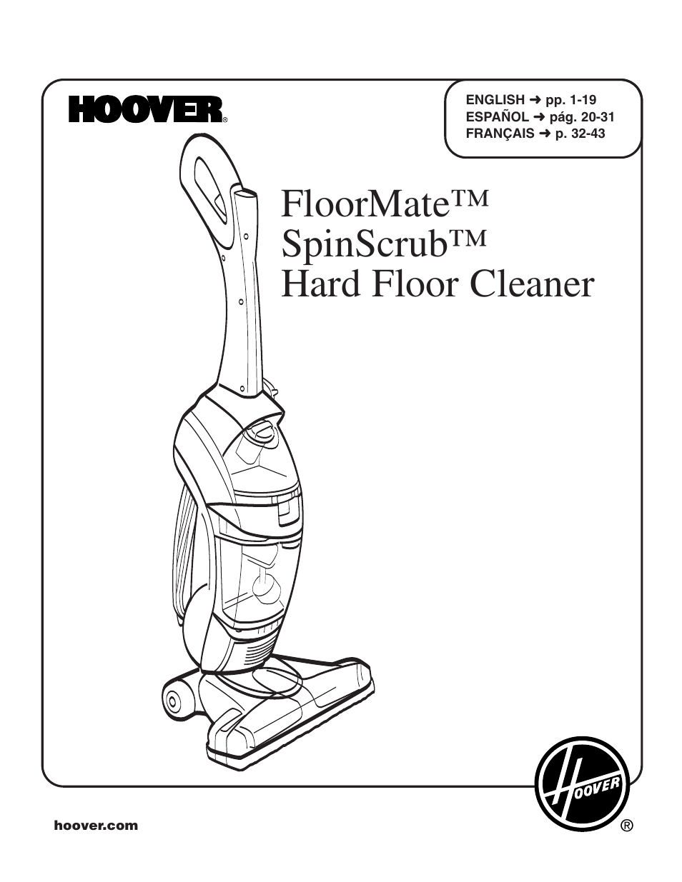 Hoover FloorMate User Manual | 44 pages | Also for: SpinScrub Floor