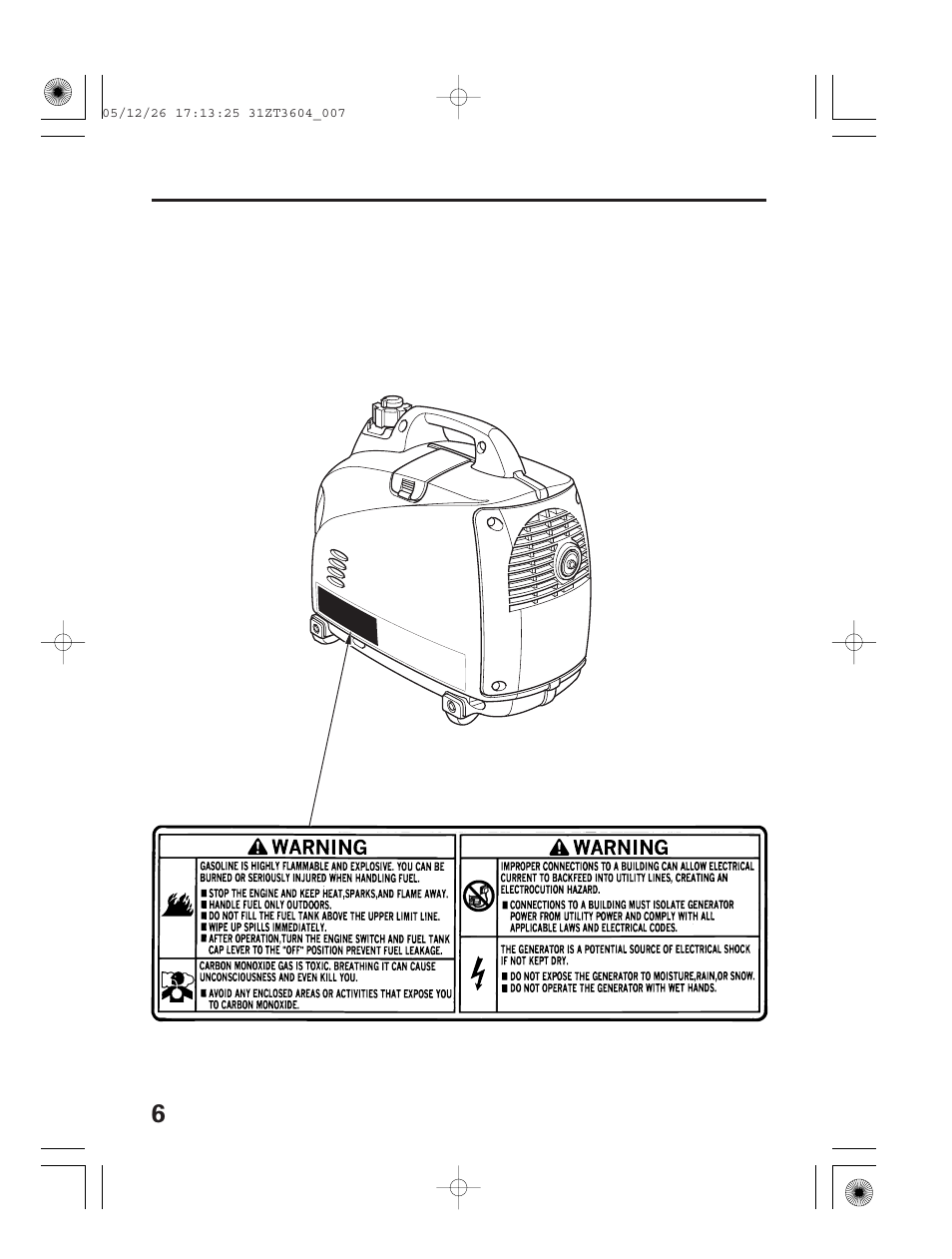HONDA EU1000i User Manual | Page 8 / 71
