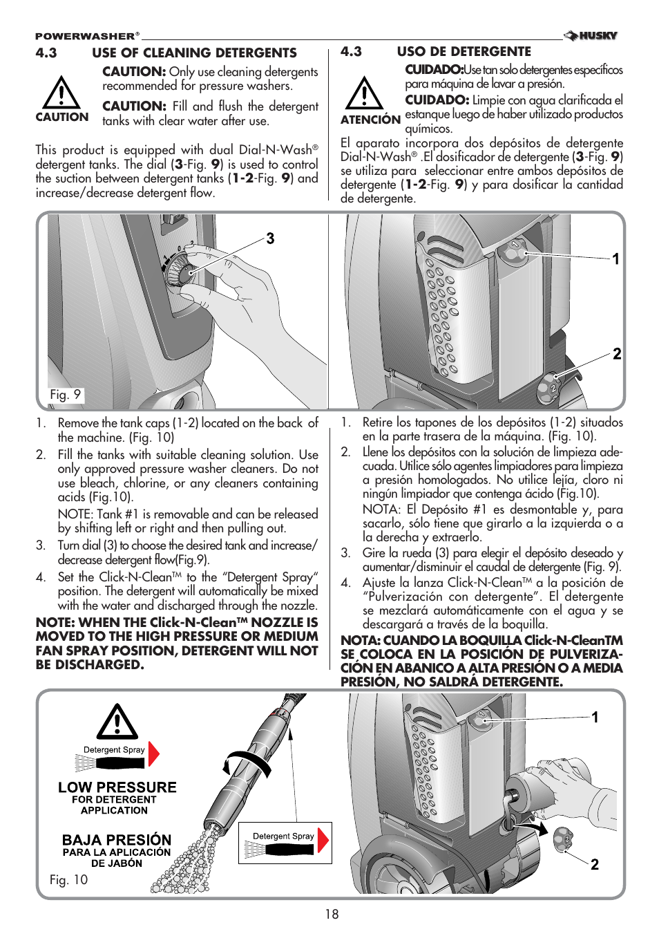 Husky POWERWASHER 1800PSI User Manual | Page 18 / 36