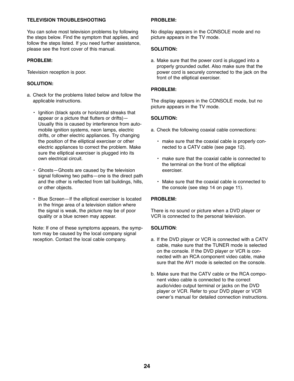 Healthrider 8.5ex Crosstrainer HREL8806.1 User Manual | Page 24 / 32