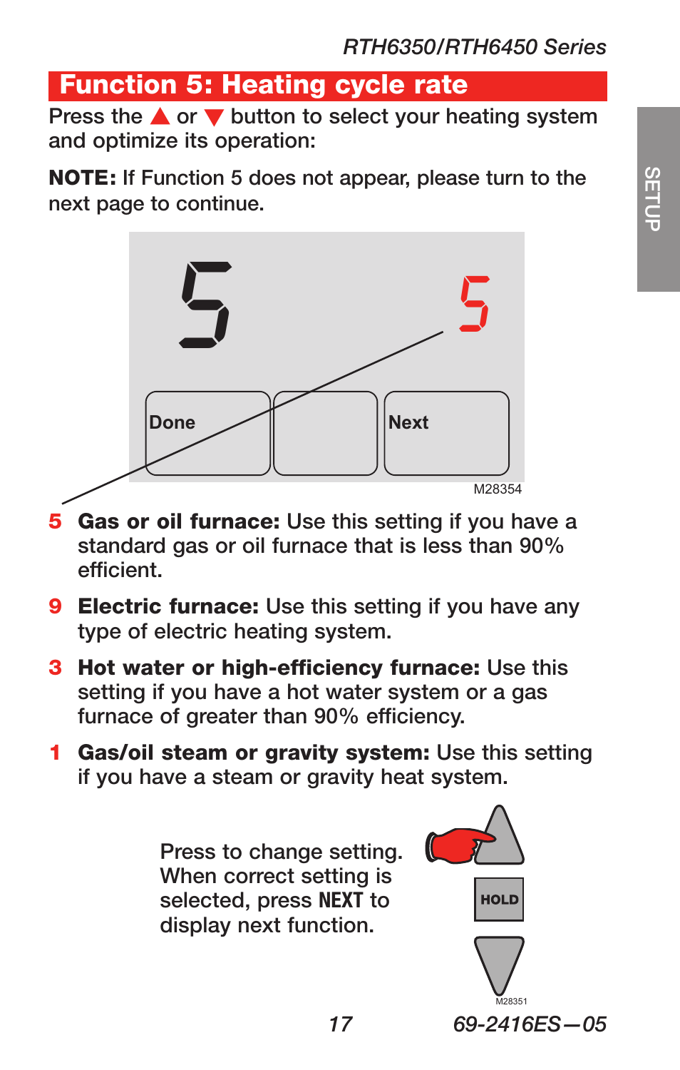 Honeywell RTH6350 User Manual | Page 19 / 64 | Also for: RTH6450