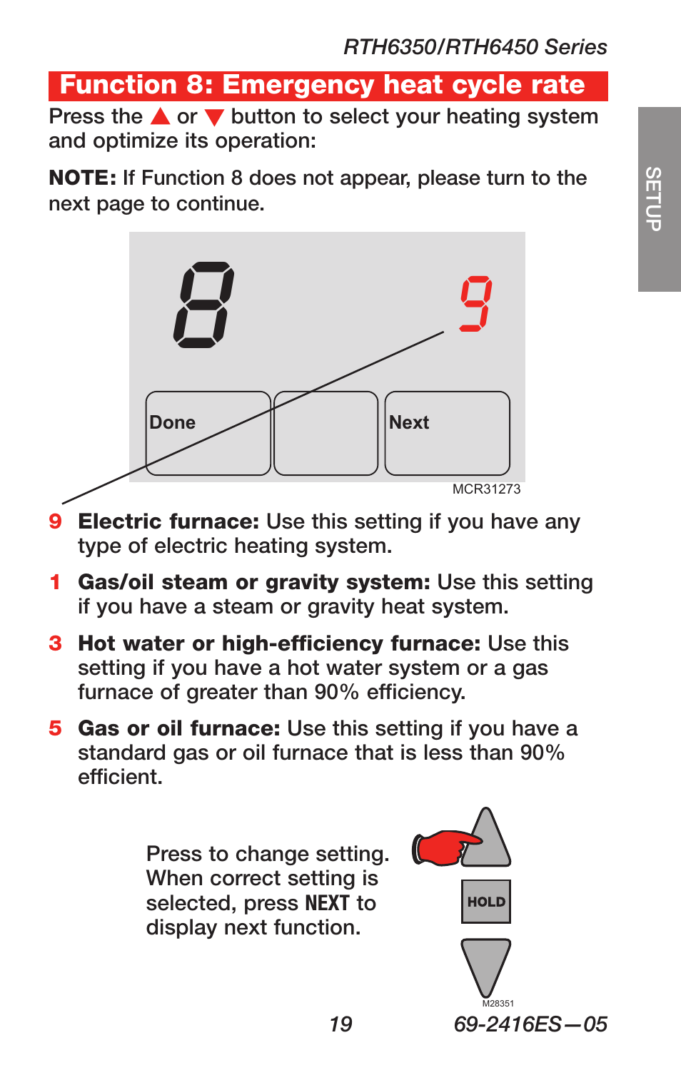 Honeywell RTH6350 User Manual | Page 21 / 64 | Also for: RTH6450